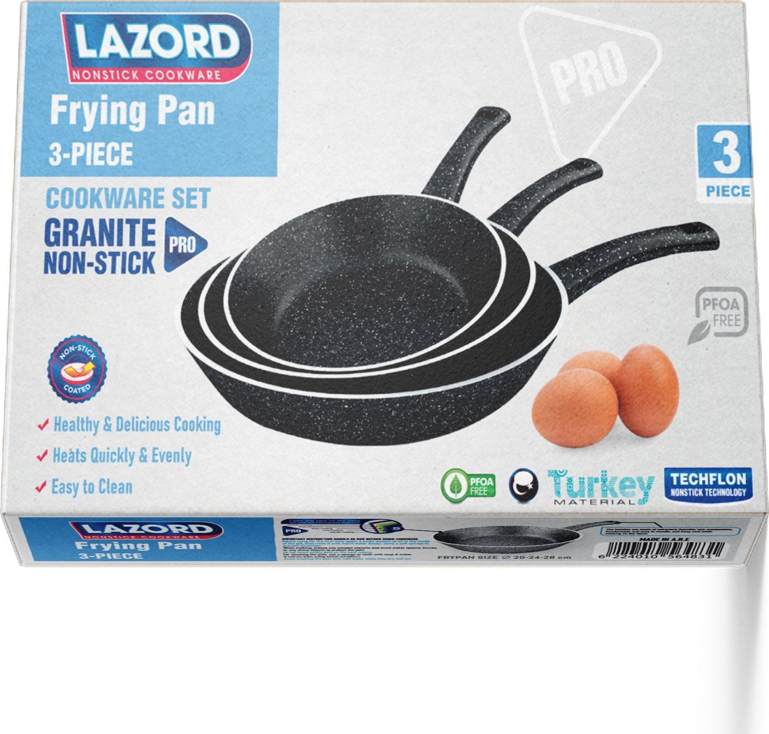 LAZORD — granite non-stick frying pans